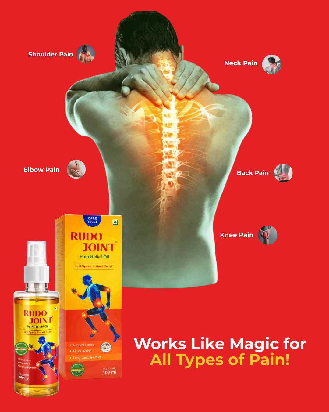 Ayurvedic Pain Relief Oil | Rudojoint - India