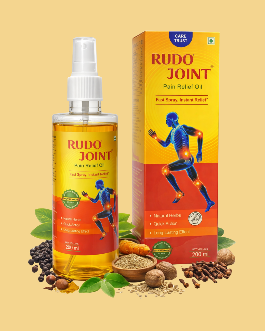 Ayurvedic Pain Relief Oil | Rudojoint Pain Relief Oil - India